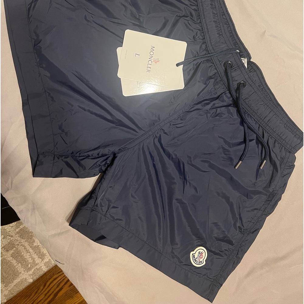 Moncler Navy Blue Swim Trunks